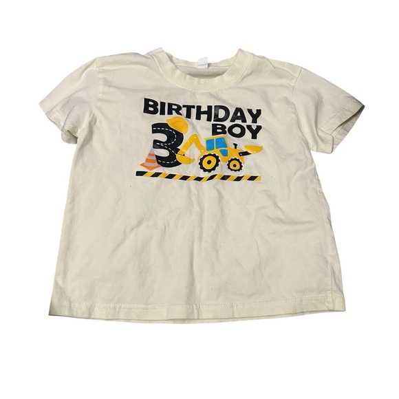 Birthday Boy T-Shirt with Construction Theme - Picture 1 of 3